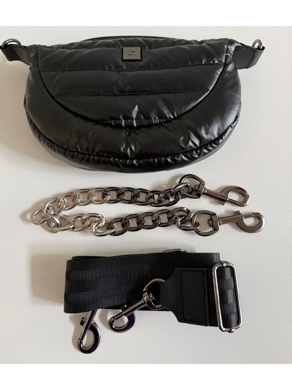 NWOT THINK ROYLN Tiny Dancer Crossbody Handbag Bag, Pearl Black